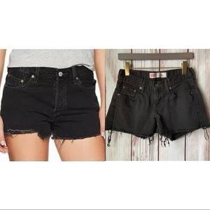 Levi's 550 Relaxed Black Shorts Denim Mid-Rise 8H